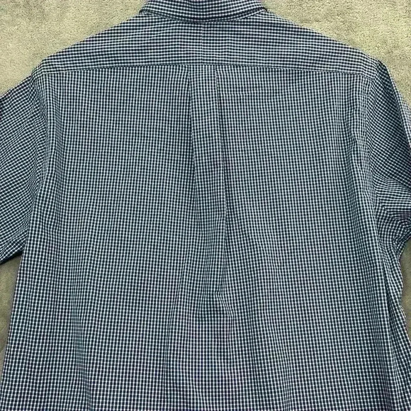 Polo Ralph Lauren Shirt Mens Medium Blue Plaid Check Long Sleeve Stretch Nylon - Picture 12 of 12